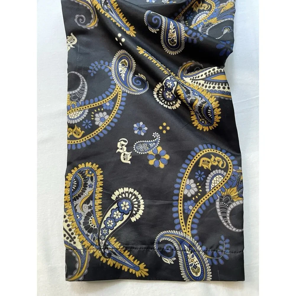 Dogg Supply Snoop Dogg Paisley Satin Pajama Set Womens Small 2-Piece